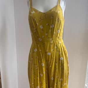 Floral Yellow Spaghetti jumpsuit
